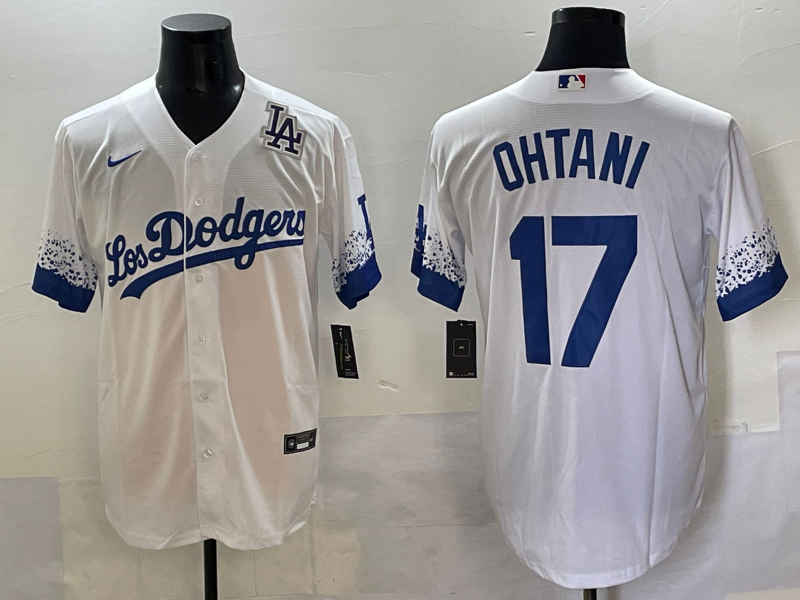 Men 2025 Los Angeles Dodgers #17 Ohtani white Nike MLB Jersey style 1->chicago cubs->MLB Jersey